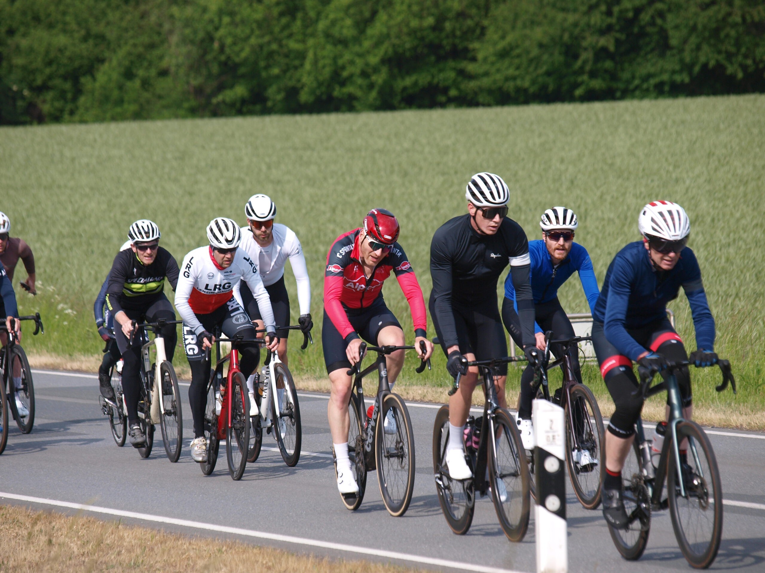 Radfahrer auf der Strecke