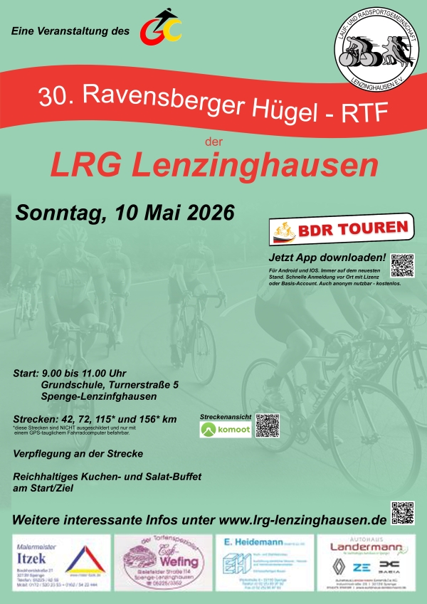 Die RTF 2026 der LRG Lenzinghausen